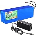 FREEDOH 60 Volt Lithium-ion Battery 60V Lithium Battery Pack 60V 5Ah 7.5Ah 10Ah 12.5Ah 15Ah Rechargeable Battery for 0-900W Motor Kit with Charger,60v5ah
