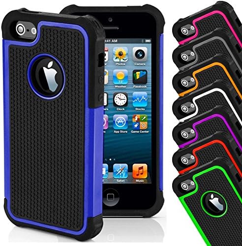 CellBoutique TM ShockProof Triple Hard back Case Cover For Apple iPhone 5s With Screen Protector Green