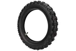 AMONIDA Reemplazo De Llanta Y Cámara De 2.50 A 10 Pulgadas, Caucho Juego De Neumáticos Y Tubos Interiores 10 Pulgadas Ruedas Patinete con válvula recta para motocross CRF50