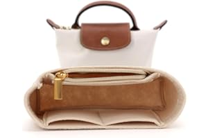 ZOLGINAH Organizer per borse Longchamp Le Pliage Mini, in feltro, con tasche multifunzionali, grande capacità
