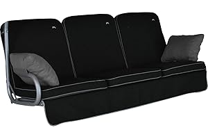 Angerer Primero Style Schaukelauflage Style, Schwarz, 3-Sitzer (ohne Schaukel)
