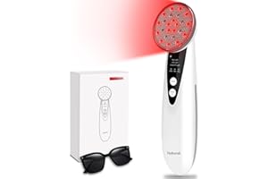 HOTTOERAK Handheld Red Light, Near Infrared Light Lamp with 660nm & 850nm Wavelengths for Face
