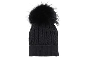 QUEEN HELENA Berretto in Maglia Caldo Invernale Morbido Cappello con PON PON Cappellino Semplice Donna CP03