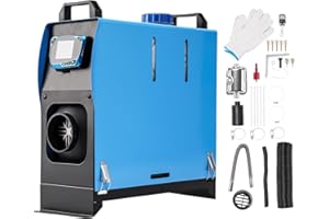 ShockFlo Diesel Heater 5kw 12v,With Built-in LCD Thermostat All-in-One Single Bore Camping Diesel Heater for campervan,Suitable for Trucks, Boats, Caravans, Buses, Motorhomes,Blue
