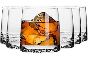 Krosno Vasos de Whisky | Set de 6 | 370 ML | Colección Fjord | Ideal para Casa, Restaurante y Fiesta | Apto para Lavavajillas