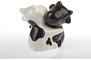 BY BERS by-Bers Kuh Umarmung, Bulle, Rindvieh, auch als Frosch, Maus, Hund, Tiere, Salzstreuer, Salz- und Pfefferstreuer Set als Geschenk, aus Keramik (Kuh)
