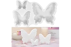KUNOLI Silikonform Schmetterling, Silikonform Ostern Frühling, 3D Silikonformen Gießformen Frühling Schmetterling, Gießformen Silikon Frühling Giessform Silikon für DIY Handwerk (3-in-1)