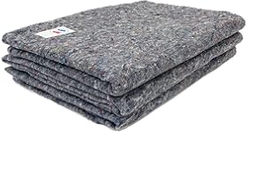 LNT Les Nouveaux Textiles - Lot de 3 Couvertures de Déménagement 150 x 200 cm - Protection Meubles - Très Haute Résistance, 330 gr/m² - 100% Fibres Recyclées - Fabriqué en France