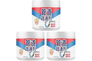 LOEBKE Pipeline Dredging Agent,Strong Kitchen Pipe Dredge Agent Deodorant,Sink and Drain Pipe Dredging Powder Pipe Dredge Agent,Powerful Drain Blockage Cleaner Sink Cleaner Powder (3PCS)
