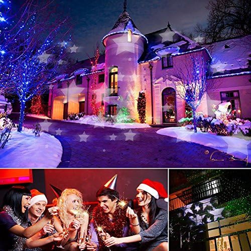 LUCKY GODDESS Halloween Projector Lights Moving Warm White/White Star Decorative Wall Spot Lights Mood Starry Night Light