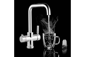 "N/A" Chrome 3-in-1 Instant Boiling Water Kitchen Swivel Mixer Tap