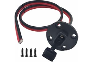 HAOKIANG Halokny 10AWG Solar SAE Socket sidewall Port, 2 Feet SAE Solar Quick Connect Panel Flush Mount Plug Cable, Weatherproof SAE Extension Cable, with 4 Screws, for Automobile and Solar Panel