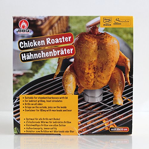 Hähnchenbräter BBQ 17 x 30 cm Hähnchenständer Hähnchengriller Chicken Grill - 2