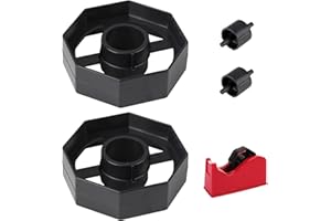 JUGNAW 2 Pcs Tape Dispenser Replacement Core Wheel, Replacement Tape Dispenser Wheel, Desktop Black Durable Replacement Parts, Tape Dispenser Black Spare Wheel Accessory for 25mm Small Tape Cutter