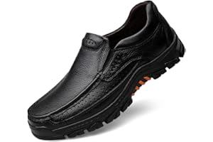 WNUKATO Men's Shoes lace-up Casual Leather Shoes Comfortable for Work Business Daily Leisure 9088