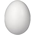 Rayher Polystyrene Egg, 2 Pieces, 26 cm, 2 Half Shells, Styrofoam, White, 23.5 x 40.5 x 58.5 cm
