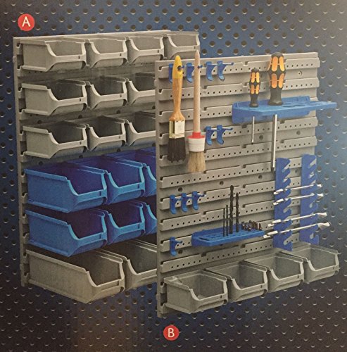 43 teiliges Ordnungssystem Aufbewahrung-Set Werkstatt Wandregal