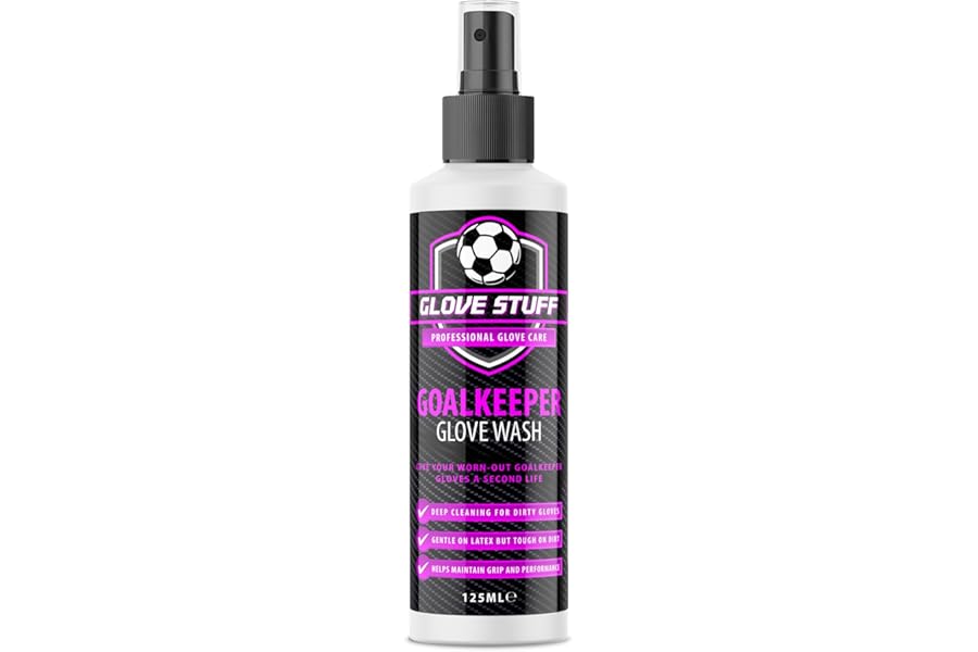 Glove Stuff - Goalkeeper Glove Wash 125ml - Removes Dirt Without Damaging Latex - Care Solution for Grip Maintenance & Longevity - Designed with footballers in mind