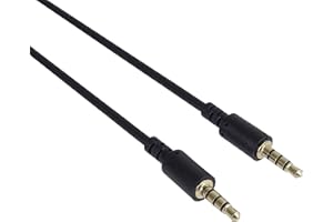 PremiumCord Cavo Jack 3,5 mm 4 Pin, per Trasmissione Audio E Voce, Consente L'Utilizzo di Un Microfono, Cavo di Collegamento Audio Aux Headset M/M, Lunghezza 1 m