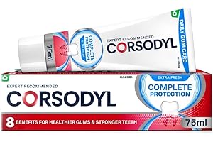 Corsodyl Toothpaste Complete Protection, Daily Gum Care, Extra Fresh for Healthy Gums and Strong Teeth, 75ml