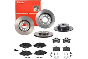 BREMBO BUNDLE Bremsen Set Bremsscheiben Bremsbeläge Brembo Vorne und Hinten für für Skoda Octavia Seat