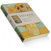 Retronote Van Gogh 4'l&uuml; Defter Seti 3, Flowers Series, &Ccedil;izgisiz, 64 Sayfa, 14x21 cm