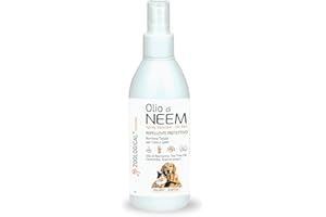 ZOOLOGICAL Olio di Neem per Cani e Gatti Spray 265ML - Protettivo Naturale, Antiparassitario, Repellente contro Parassiti, Zecche, Pulci, Zanzare e altri Insetti - Made in Italy