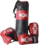 Kids Boxing Set (2-5 Year Old), Assortment with Punching Bag, Gloves, and Headgear for Boxing, MMA, Muay Thai, and Kickboxing, Youth Sports Set for Boys and Girls, Black