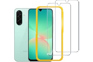 iVoler 2 sztuki folii ze szkła hartowanego do Samsung Galaxy A26 5G, z narzędziami instalacyjnymi, folia ochronna zapobiegająca zarysowaniom, twardość 9H, HD, przezroczysta bez pęcherzyków powietrza