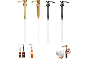 JYTDBCS 4 Pieces of Syrup Pumps, White Coffee Syrup Pump Syrup Bottle Pump Lotion Pump for Bottles, Coffee Syrup Pump Dispenser Syrup pump dispenser for 1 litre bottle