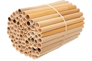 SUPER IDEE Super idea Reet para la construcción de hoteles de insectos 100 unidades. 20 cm de longitud, impermeable, interior liso, cortes de juncos, tubos listos, material de relleno para hotel de insectos,