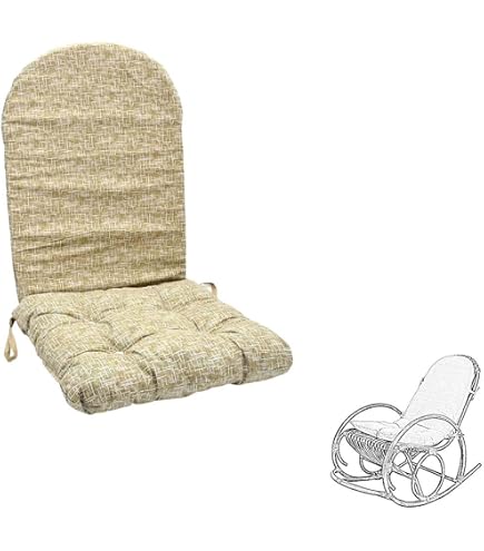 Cuscino Per Sdraio 50x130 Cm - Tessuto Cotone, Antiscivolo, Con Lacci, Per Giardino, Spiaggia, Patio