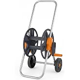 MallArt&reg; Tekerlekli Bah&ccedil;e Hortum Sarma Arabası - Mobil Hortum Makarası, Paslanmaya Dayanıklı G&ouml;vde, Kolay Taşınabilir Makaral