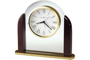 Howard Miller Orologio da Tavolo Derrick 645602 Decorazioni Per La Casa con Arco in Vetro Moderno con Movimento di Allarme Al Quarzo