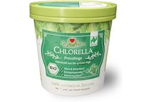 ‎NATURHERZ Naturherz BIO Chlorella Presslinge [ Naturland-Zertifiziert ] - 2000 Stück - 100% reine Algen-Tabs ohne Zusätze - 250 mg pro Tablette - Premium-Qualität - vegan - 500 g