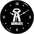 PR Enterprises Present Advocate Wall Clock for Living Room, Bedroom & Offices - 25 cm x 25 cm Multicolour Plastic Wall Clock