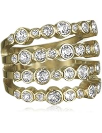 Dyrberg/Kern - Anillo de acero inoxidable con cristal, talla 56