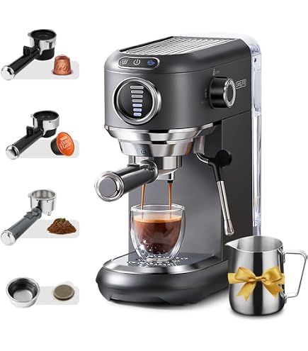 Cafelffe 4In1 Espresso Machine with Milk Frother, 19 Bar Coffee