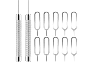 LuLiyLdJ 12er-Pack Werkzeug zum Entfernen von SIM-Karten, Nadelöffner, Auswerfer, kompatibel mit allen Handys, Smartphones, Uhrenketten, Gliederentfernern