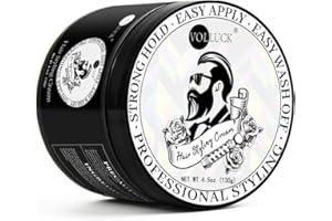 VOLLUCK Pomade Frauen Herren, Natürlich Lang anhaltend Haargel Männer mit 4 Kämmen, Pomade Wasserbasiert Haarstyling Produkte für das Gesamtstyling Lockiger Haarkanten