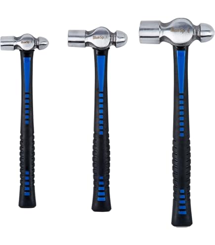 5pc Hammer & Mallet Set, 16oz & 32oz Ball-Pein Hammers, 32oz Rubber Mallet, 3lb Sledge & Cross-Pein Hammers, Metal Working - View #9