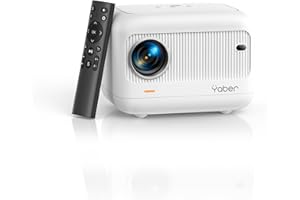 【3s Focus】Mini Projector, YABER 22000 lumen Portable Projector, 5G WiFi Bluetooth 5.2, ±40° Keystone Correction, 300" Display, Projector for Festive Gifts Compatible with TV Stick/HDMI/iOS/Android