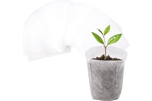 Cuayaes 100 Pcs Plant Grow Bags, Non-woven Seedling Pots Fabric Plant Pots, Garden Supplies for Vegetables Flowers Seed Growth (10x12cm)