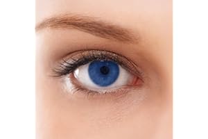 Easy Day Color Monthly Lens - BLUE INTENSO Natural Super Realistic Design a 3 Tonalità - Lenti a Contatto Cosmetiche Mensili Senza Correzione, Gradazione 0,00 Diottrie