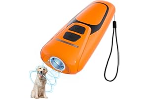 Honey Paws Antiabbaio per Cani Ultrasuoni, Dispositivo Portatile con Dissuasore per Cani a 15M - Ultrasuoni Sicuro, 30 Giorni Autonomia, Ricarica Rapida per Addestramento Cani