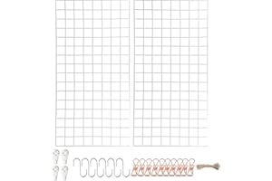 WUZILIN 2er-Pack Supporto griglia di aggiornamento, Pannello ago Fai da Te Decorazione della Parete Foto con Pannello memo per la Famiglia (40 * 80cm) Bianco