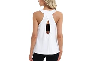 Superora Débardeur de Sport Femme Tank Top Gilet T-Shirts à Dos Ouvert sans Manches pour Running Fitness