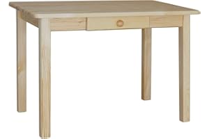 k koma tavolo da pranzo con cassetto, in pino laccato, massiccio, per ristorante (60 x 130 cm)