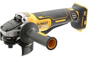 DEWALT Meuleuse XR 18V Brushless 125mm - Interrupteur à Palette - Outillage Sans Batterie Ni Moteur - Poignée Latérale 2 Positions, Carter de Protection Réglable & Clé de Service Inclus, DCG406N-XJ