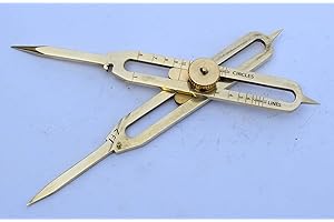 ANTIQUEGIFTS2019 Divisor proporcional de latón macizo, 15,2 cm, herramienta de dibujo para brújula de navegación